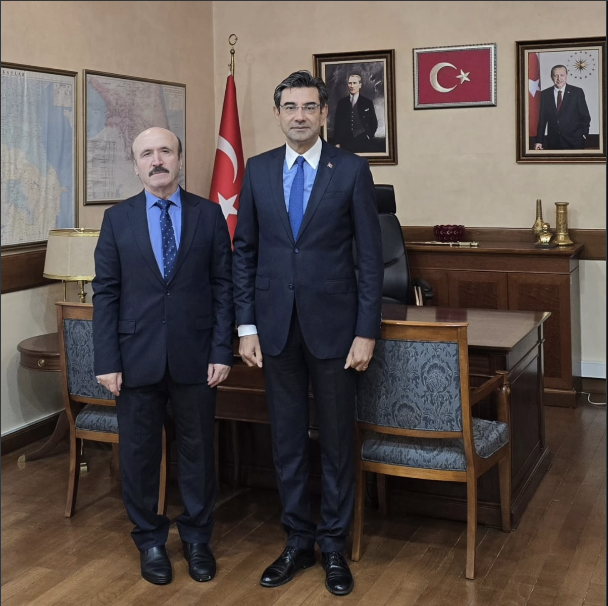 UEB Gürcistan Ülke Temsilcisi İlker Çakan, Büyükelçi Mustafa Türker Arı'yı Ağırladı